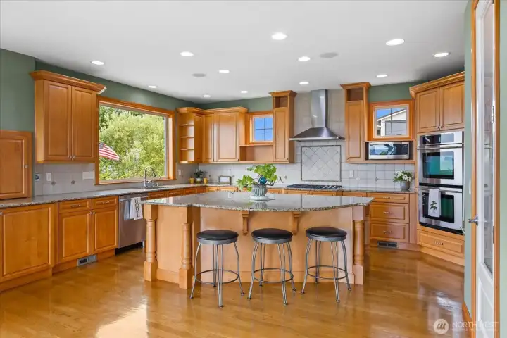 Large gourmet kitchen
