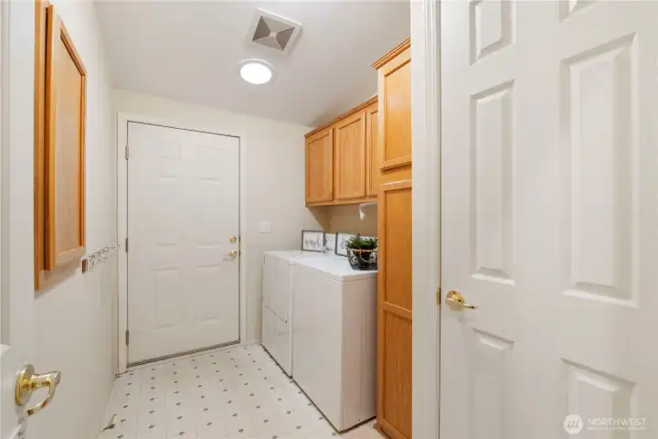 utility room right off of garage