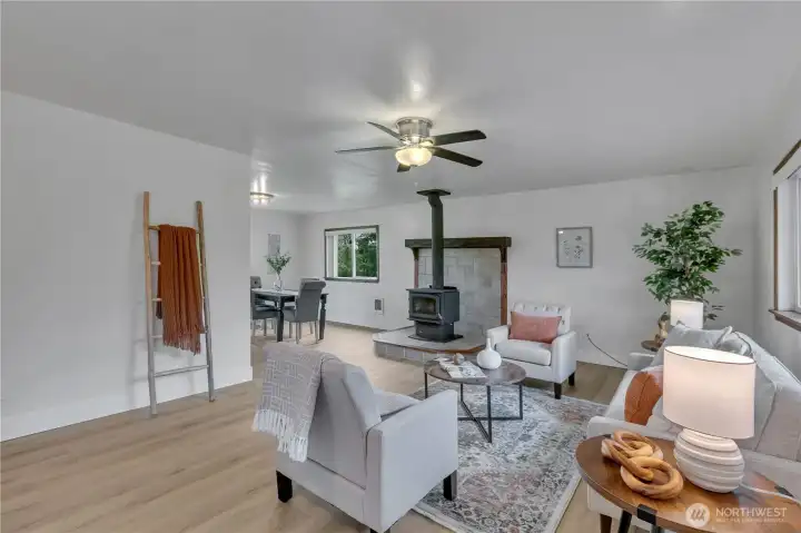 walking into the home, coat closet and a warm entry.