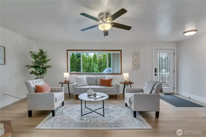 new floors and paint help add light to this room.