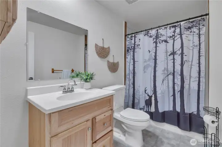 Clean and bright bathroom