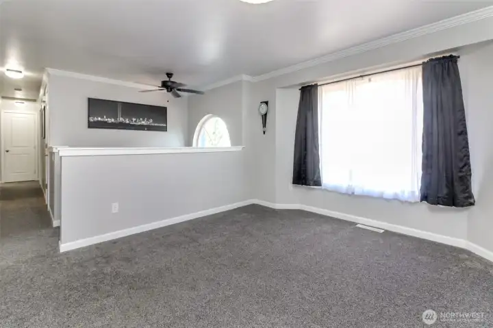 Living room on the upper level