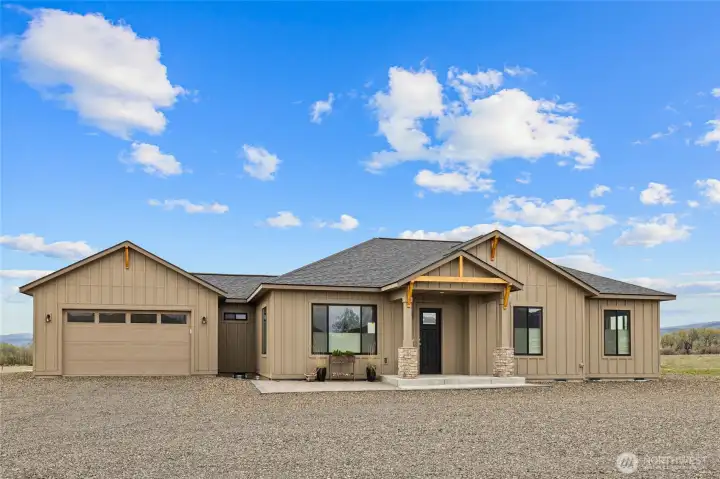 Solar panels above garage
