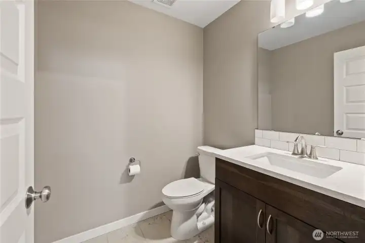 1/2 bathroom in laundry area