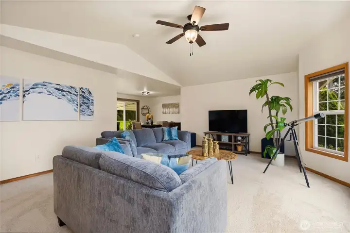 Bright, light-filled living space.