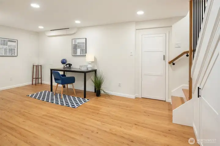 Storage space for a wine room (or other fun items) and under-stair storage Storage space for a wine room (or other fun items) and under-stair storage