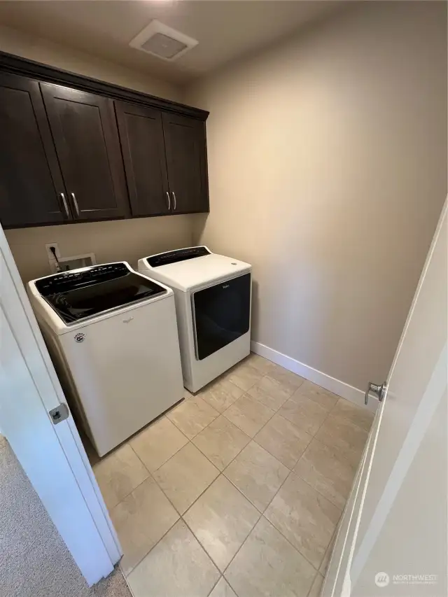 Laundry room includes washer & dryer