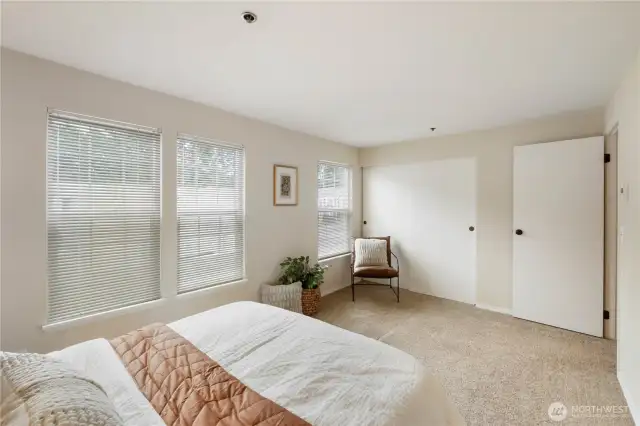 There is plenty of light in the secondary bedroom as well and that closet is bigger than it looks - you can actually walk inside.