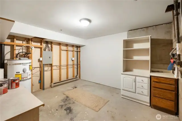 Bonus!! Check out this storage/hobby room on the basement level.
