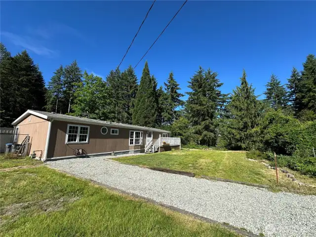 Large level front yard fenced
