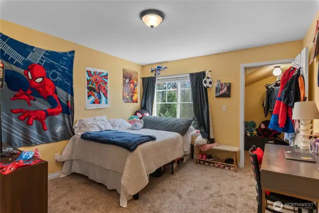 Bedroom 1 on main with walk in closet.