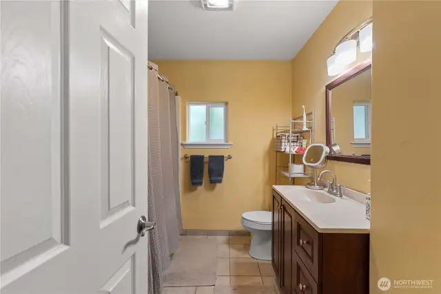 Main level full bath.