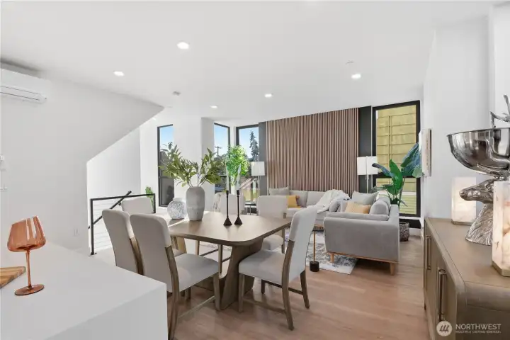 Main Floor Living & Dining Area