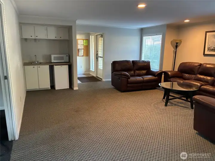 Entertaining room in clubhouse