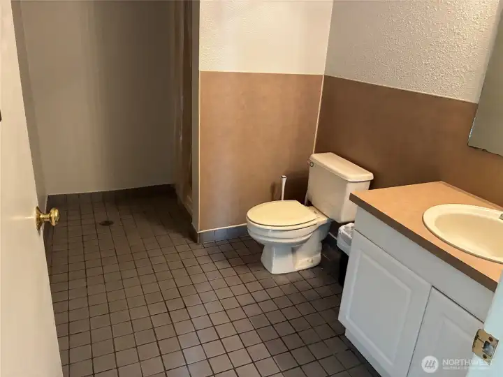 One of two bathrooms in the clubhouse