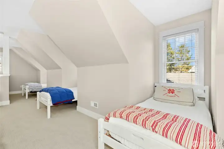 The younger ones will love making these cozy dormer alcoves their own special hideaway.