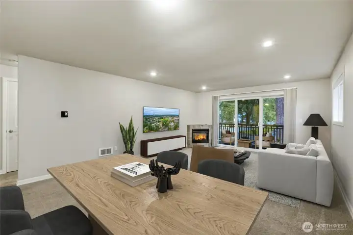 Enjoy indoor-outdoor living with your own outdoor retreat.  [Virtually staged photo]