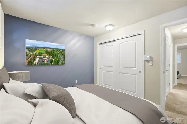 Versatile space perfect for guests, a home office, or hobbies.  [Virtually staged photo]