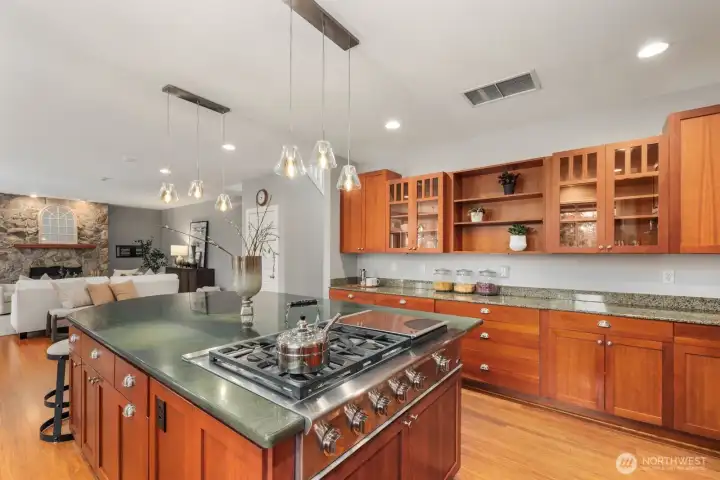 Chef stovetop with large griddle