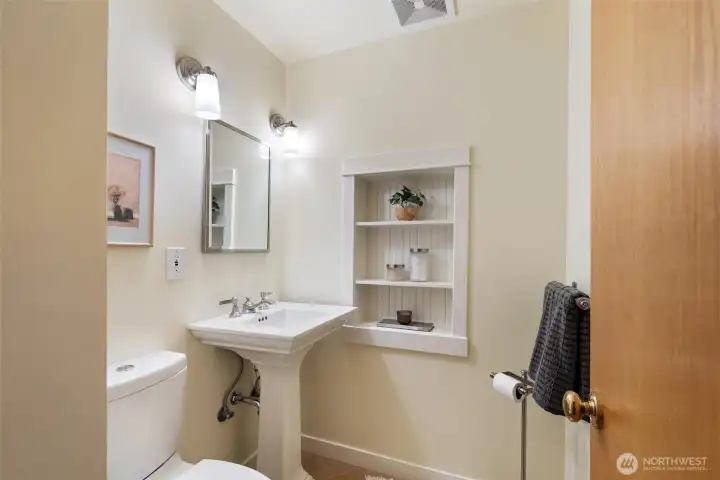 Powder room on main floor