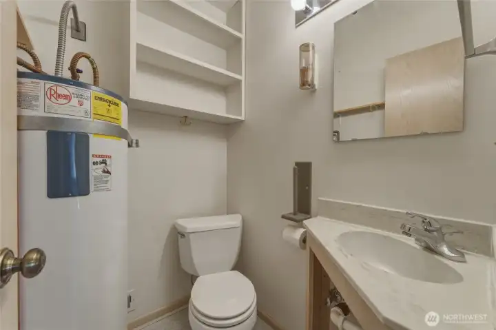 1/2 Bath in Garage