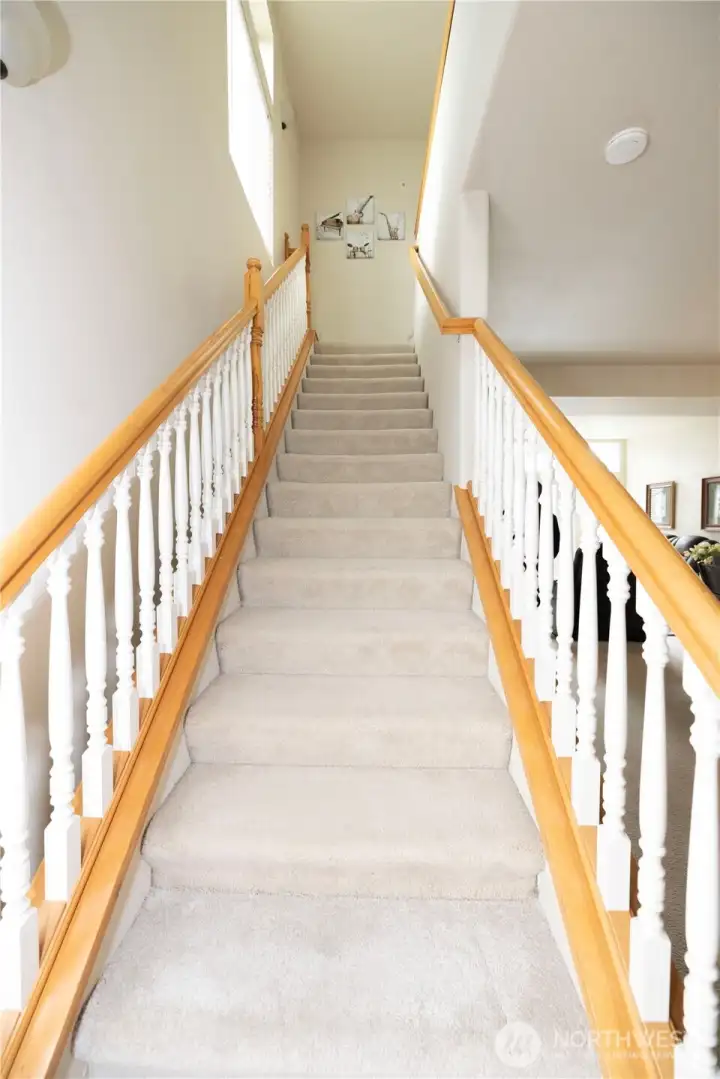 Stairs looking to upper level