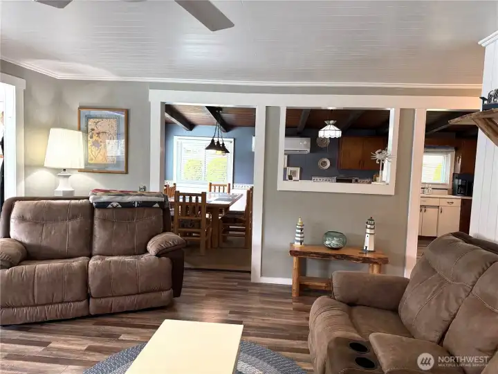 As you can see this home has room for comfortable furniture.