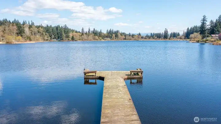 Community dock on Sunday Lake