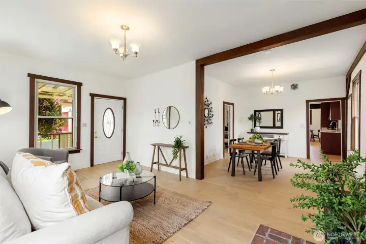 Living room, looking into dining room