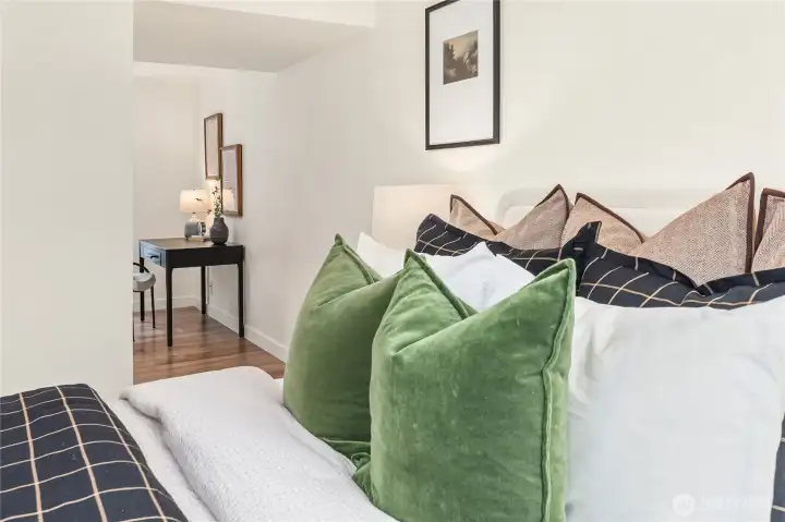 Just off the primary is this bonus room that is a wonderful home office, dressing room or nursery.