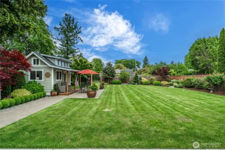 Exquisite landscaping. Fully fenced