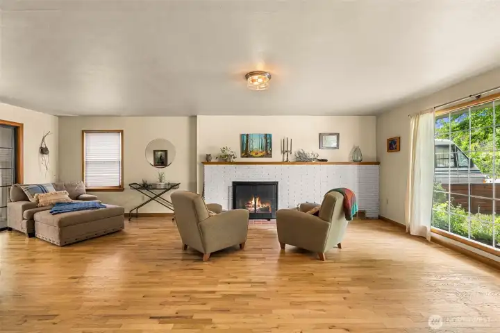 Living Room With Fireplace