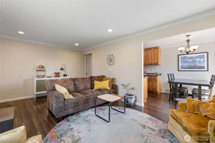 Round this corner to find a designated dining room for formal seating.