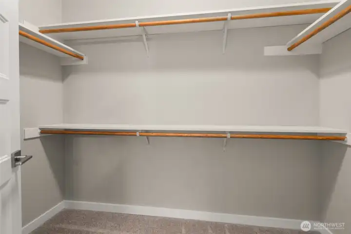 Spacious walk in closet in the primary bedroom Spacious walk in closet in the primary bedroom