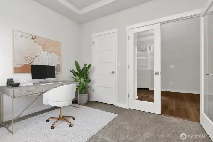 Staged 3rd bedroom or home office Staged 3rd bedroom or home office