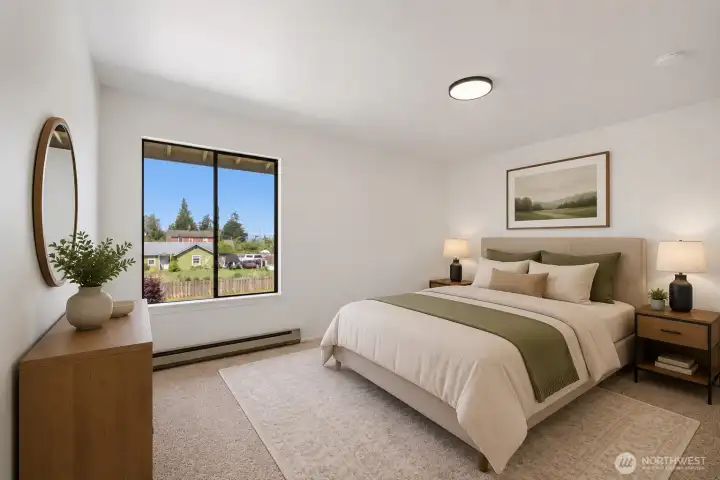 Primary bedroom - Virtually staged
