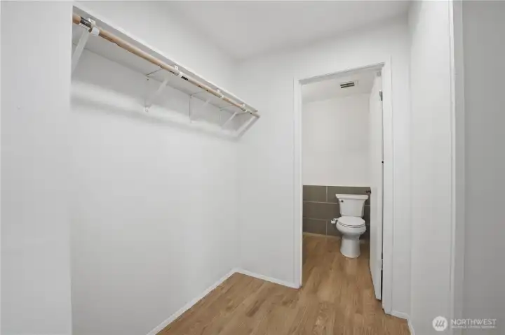 Primary walk in closet