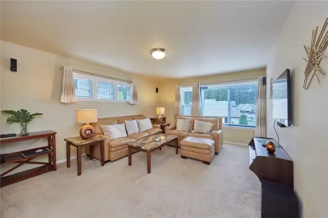 Upstairs living room with beautiful view windows