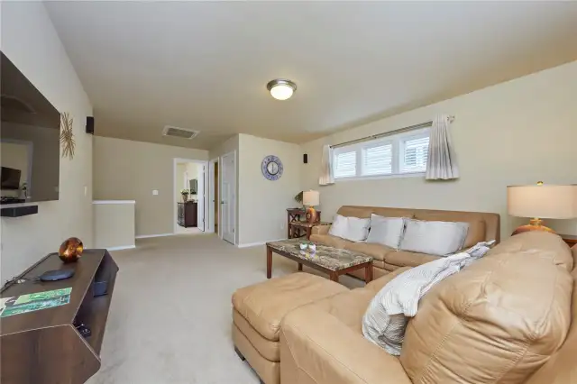 Very comfortable upstairs lounging area to just kick back with some good movies