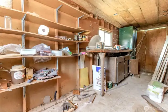 Small shop at the end of garage