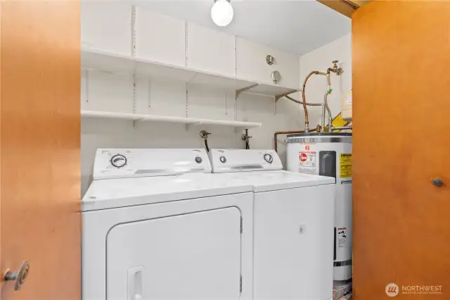 Laundry room closet in the home