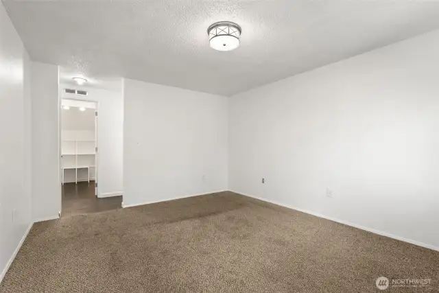 Spacious primary bedroom