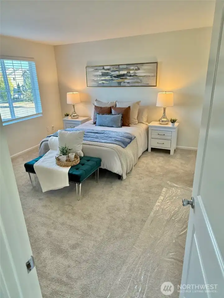 Good sized master bedroom with 2 closets