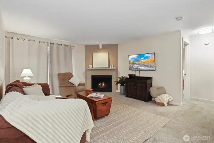 Cozy up to the fireplace