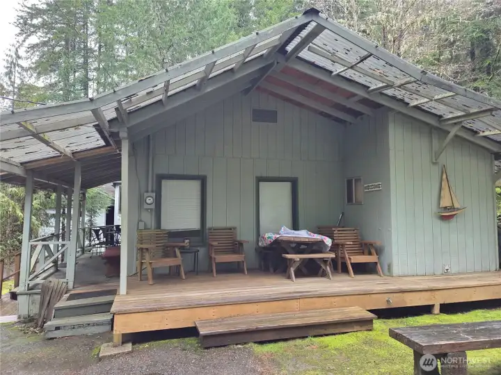 Wood Deck off side of house