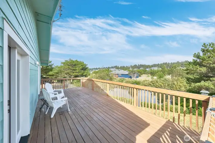 You'll love watching the sunrise from the east deck.