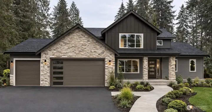 Plans and elevations are artist's renderings only and may not accurately represent the actual condition of a home as constructed.  May contain options or furnishings which are not standard.