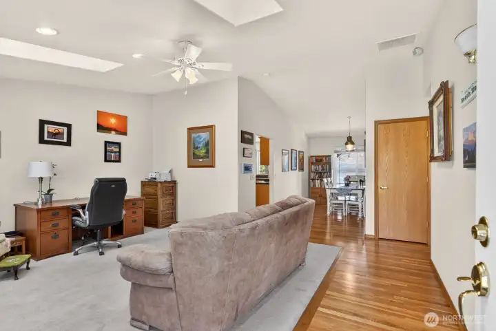 living room and dining room