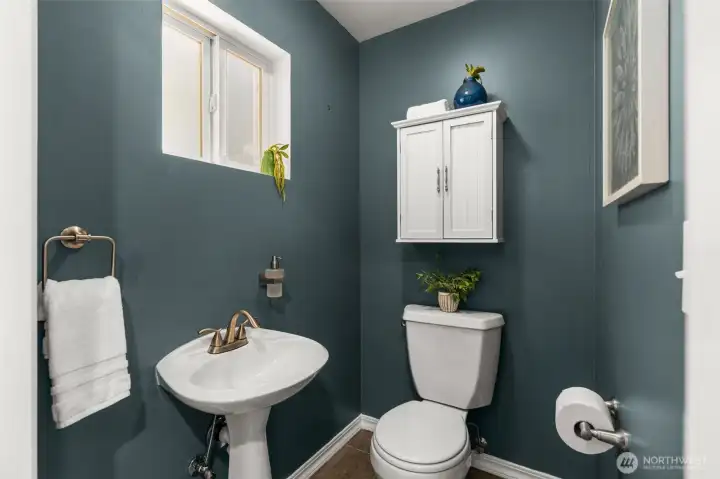 Powder room on main level Powder room on main level