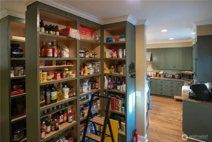 Spacious custom pantry...a place for everything!